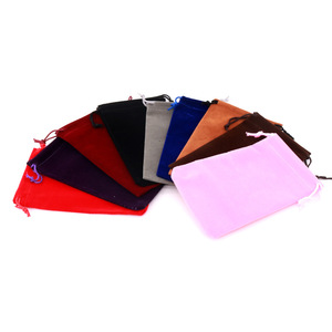 Mini Velvet Drawstring Gift Bag Custom Logo Colorful Wedding Cosmetic Packaging <b>Pouch</b> for Necklaces Watches Glasses Dust-proof - Product Image 2