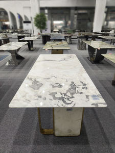 Mesa de mármol blanco personalizada, muebles de piedra natural de lujo para hogares, hoteles, diseño elegante de alta calidad para espacios de comedor - Product Image 5