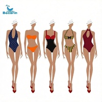 OEM Zwemkleding Fabrikant Ontwerper Zwempak Bikini Eén Delig Op Maat Gemaakt Dames Strandkleding Lage Minimum Bestelhoeveelheid