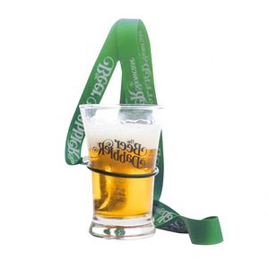 Sangle de cou personnalisée pour <span class=keywords><strong>porte</strong></span>-bouteille de bière, longueur réglable, cordon pour bouteille d'eau avec anneau en silicone - Product Image 2