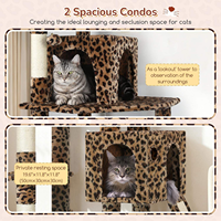 En gros, Centre d'activités pour chats de grande taille, Série Léopard populaire, avec poteaux à gratter en sisal