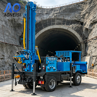Foreuse robuste montée sur camion, profondeur 260 m, capacité 4,95 T, vitesse 50 km/h, machine de forage hydraulique pour puits d'eau, pour forage intensif