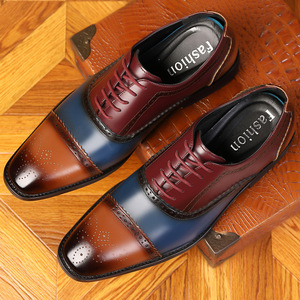 Nuevos Zapatos <span class=keywords><strong>Oxford</strong></span> Casuales de Piel Sintética con Cordones y Punta Cuadrada DANIEL WAFER 2025, Zapatos Formales de Lujo para Bodas y Fiestas de Otoño - Product Image 2
