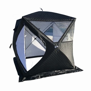 <span class=keywords><strong>Tente</strong></span> hexagonale de sauna pour l'extérieur <span class=keywords><strong>Tente</strong></span> de pêche sur glace isolée en cube personnalisé portable Pop Up <span class=keywords><strong>Tente</strong></span> chaude de camping d'hiver pour 6 personnes - Product Image 1