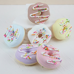 Bain de gâteau bio coloré personnalisé pour ensemble de bombe <span class=keywords><strong>mini</strong></span> beignet de <span class=keywords><strong>bubble</strong></span>-gum de luxe idée cadeau parfaite