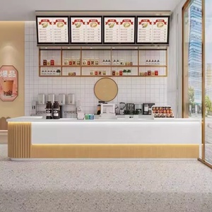 Caffetteria, bancone bar, negozio di tè al latte, negozio di abbigliamento, cassiere d'angolo, Reception aziendale, Reception, personalizzazione - Product Image 5