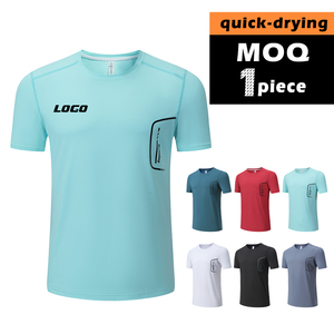 T-shirt à col rond pour homme, séchage rapide, athlétique, décontracté, imprimé réfléchissant, manches courtes - Product Image 3
