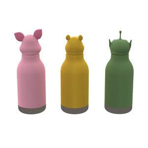 Thermos en acier personnalisable pour enfants de 500ml avec couvercle de dessin animé Bouteille d'eau animale mignonne - Product Image 5
