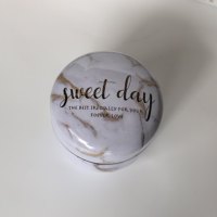 Boîte ronde personnalisée en fer blanc pour bougies, mini-boîte à bonbons, biscuits, chocolat, thé, conteneur d'emballage sérigraphié