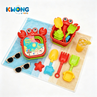 Ensemble de jouets de plage pliables en forme de crabe pour enfants, en plastique, pour les âges de 2 à 7 ans, kit de jeu de sable multifonctionnel pour l'été