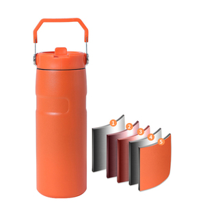 Tùy Chỉnh Đôi Tường Thép Không Gỉ Công Suất Lớn Flask Tái Sử Dụng Chân Không Cách Nhiệt Thể Thao Dưới Nước Chai Với Lật Rơm - Product Image 3