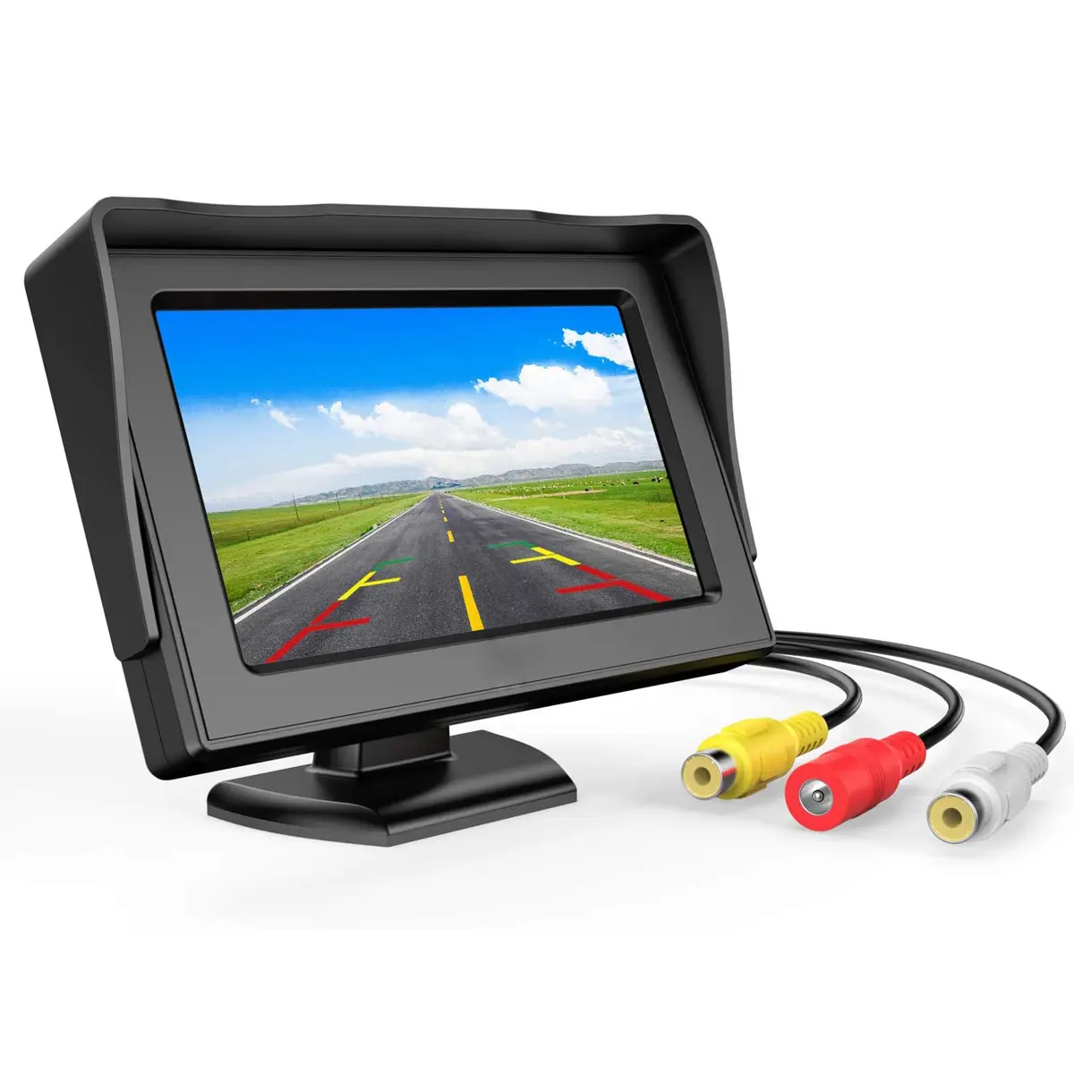 Yi — écran LCD TFT pour tableau de bord 12V, haute définition, 4.3 pouces, pour caméra de sauvegarde de voiture et la sécurité au volant