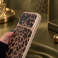 Personnalisation de coque de téléphone portable, PC, imprimé léopard, antichoc pour iPhone