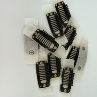 Clips BB 32 mm à 9 dents, autocollants en PU, colle invisible, extensions de cheveux, clip pour perruque, accessoires pour perruques, outils en acier, bonnets pour la fabrication de perruques