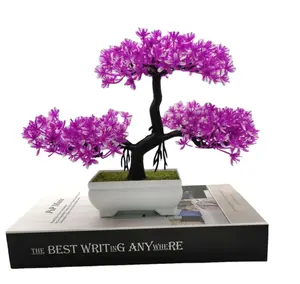 Künstliche Blume Topf grüne Pflanze Kunststoff Gras Bonsai Dekoration