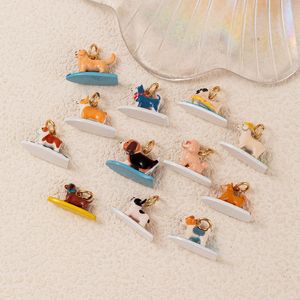 Plage d'été |   Pendentif Chien de la Mer en Acier Inoxydable Émaillé Doré, <span class=keywords><strong>Golden</strong></span> <span class=keywords><strong>Retriever</strong></span>, <span class=keywords><strong>Labrador</strong></span>, Akita pour Collier, Bikini, Mode, Mignon - Product Image 1