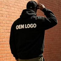 Hoodie Pria Ukuran Besar Desain Punggung Berkualitas Tinggi Custom Produsen, Cetak Puff, Cetak Busa