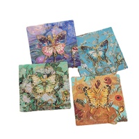 Marque-page rétro Eslite pour étudiants, série Papillon Peinture à l'huile, marque-pages en métal de forme spéciale, 6 styles