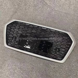 Calandre avant nid d'abeille style PNB RSQ5 pour Audi Q5 B9, cadre noir brillant, argenté, 2019-2021, ABS, nouvelle qualité supérieure, installation facile - Product Image 4