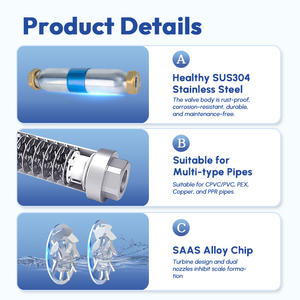 Conditionneur d'eau sans sel avec débit puissant pour la protection contre le calcaire Système d'adoucissement longue durée pour la plomberie domestique - Product Image 3