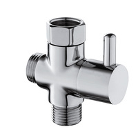 Vanne de dérivation d'eau à 3 voies en laiton chromé pommeau de douche à effet pluie Design moderne pour une utilisation en appartement une entrée deux sorties salle de bain