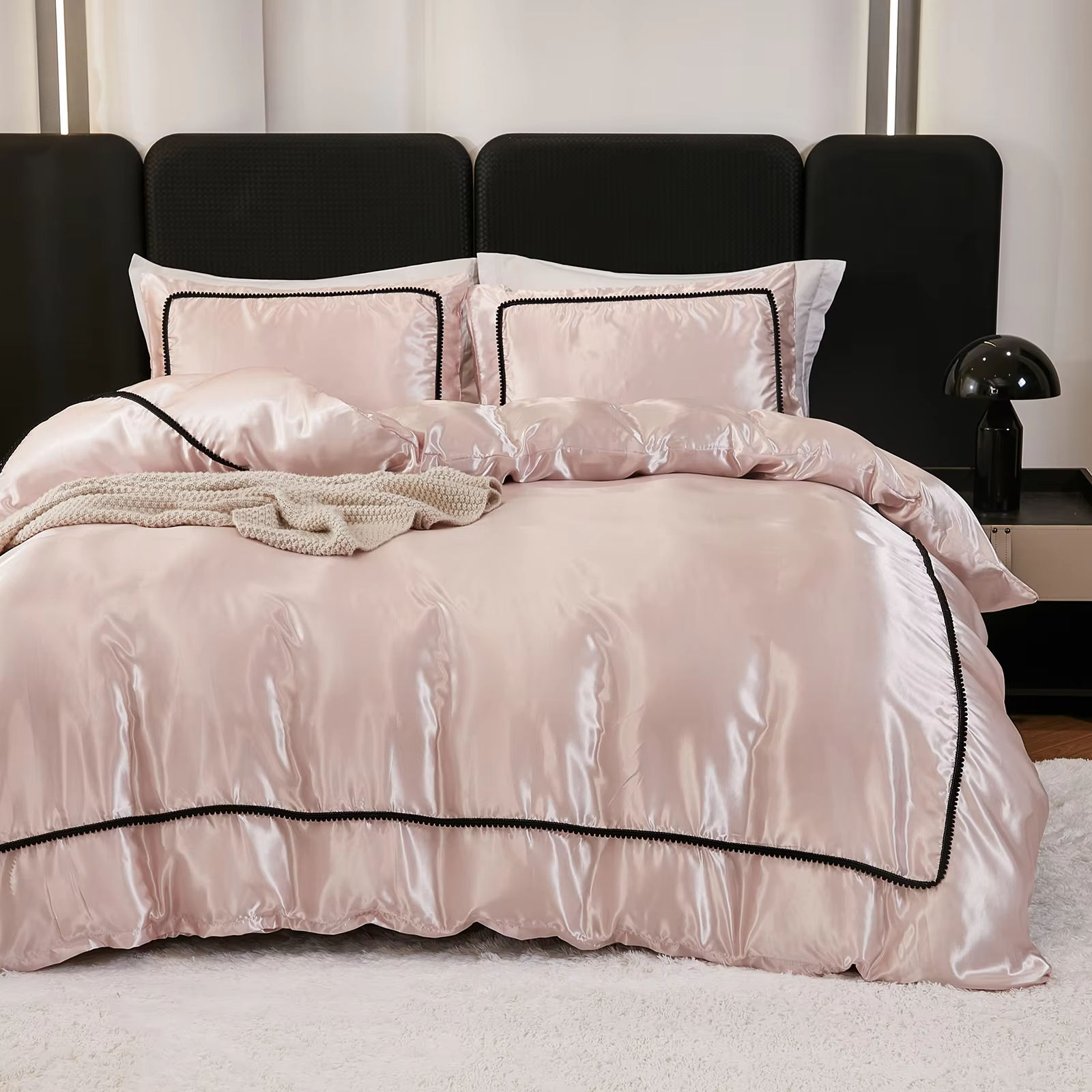 Black and Pink Comforter Sets Stylish Luxury Bedding