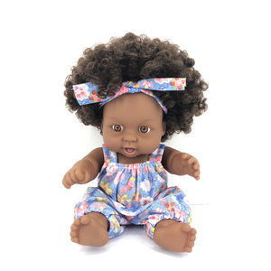 Poupée Bébé <span class=keywords><strong>Reborn</strong></span> Réaliste Noire de 20 CM, Fille Africaine Nouveau-Née, avec Cheveux Afro pour Enfants - Product Image 4