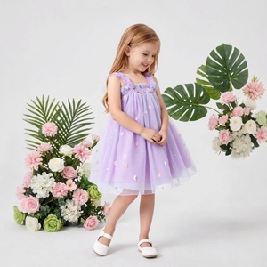 Vestido <span class=keywords><strong>de</strong></span> Tul con Decoración <span class=keywords><strong>de</strong></span> Mariposas 3D para Niñas, Vestido <span class=keywords><strong>de</strong></span> Princesa <span class=keywords><strong>de</strong></span> <span class=keywords><strong>Hadas</strong></span> sin Mangas - Product Image 4