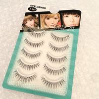 Faux cils individuels en plastique, croisés japonais et coréens, produit de maquillage, 5 paires, livraison gratuite