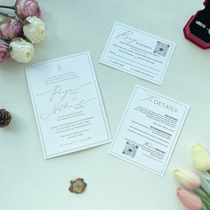 Carte d'invitation de <span class=keywords><strong>mariage</strong></span> tendance, biodégradable et économique avec enveloppes - Product Image 2