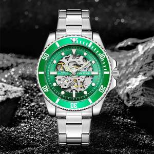 <span class=keywords><strong>Montre</strong></span>-bracelet automatique de luxe pour hommes, bracelet en acier inoxydable étanche bon marché, montres mécaniques creuses classiques d'affaires personnalisées - Product Image 4