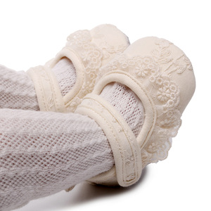 Zapatos de Bebé para Primavera/Otoño, Pre-Andantes, 0-12 Meses, Suela Suave, Zapatos de Tela Estilo Princesa para Niñas de 3-6-12 Meses - Product Image 1
