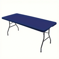 Housse de table ajustée en spandex de qualité supérieure, rectangulaire, élastique, pour pique-nique en plein air, mariage, fête, banquet, fournitures pour événements