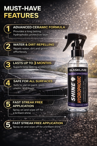Revestimiento Cerámico en Aerosol para Autos 120ml - Repelente al Agua, Hidrofóbico, Brillo Mejorado, Fácil de Aplicar y Limpiar para Autos y Motocicletas - Product Image 2
