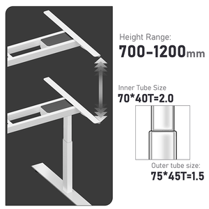 2025 New Hot Bán điện chiều cao có thể điều chỉnh động cơ kép dọc bàn đứng dọc nội thất văn phòng - Product Image 4