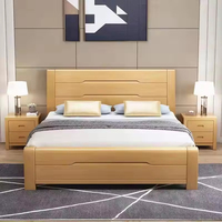 Meubles de chambre à coucher de style moderne nordique Offre Spéciale Lit en bois King Size pour couples JY-B155