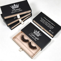 Faux cils en vison synthétique effet naturel en gros, étuis de luxe à étiquette privée, cils en bande complète, logo personnalisé, fournisseur de faux cils 3D