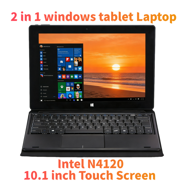 Support 4G LTE SIM Touch Screen 10.1 Inch Intel UHD Graphics 600 Intel N4120 DDR4 12GB 1TB 2 in 1 windows Tablet Laptop