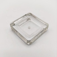 Palette d'ombres à paupières unique avec étui carré mini fard à paupières étui transparent contenant d'emballage de maquillage de luxe