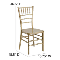 Chaises Chiavari en Résine Or Démontables, Épaisses, Commerciales, Empilables, pour Hôtels, Événements et Mariages – Vente en Gros