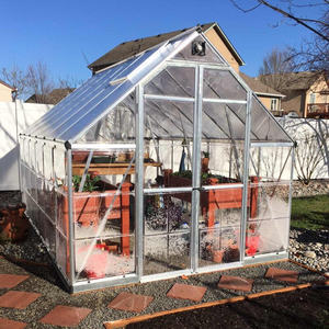 منازل من الألومنيوم صغيرة صغيرة منخفضة التكلفة إطار البولي كاربونات التجارية حديقة الدفيئة للبيع - Product Image 5