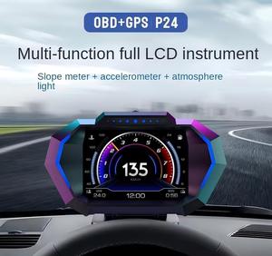 Y8NHUD P24 Afficheur tête haute (HUD) pour voiture, ordinateur de conduite, détection, modification universelle, compteur de vitesse OBD, inclinomètre, huile - Product Image 3