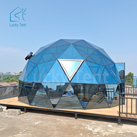 Hôtel yourte mongole, structure préfabriquée en aluminium, dôme, maison en verre, tente igloo avec fenêtre en verre