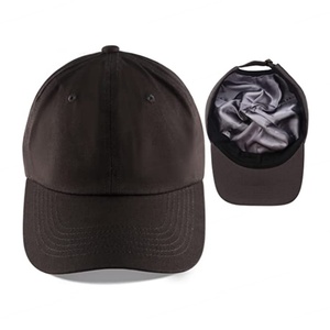 Satin Lined Baseball Cap Combats Frizzy <b>Hair</b> Adjustable Dad Hat - Product Image 4