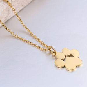 Collier Patte en Acier Inoxydable Plaqué Or 18 carats, Personnalisable avec Logo, Anti-ternissement, Étanche, Argent Starlight pour Femme - Product Image 5