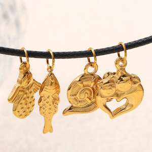Golden Spirit Creatures | 18K PVD Gold Plated Stainless Steel Whimsical Animal <b>Charms</b> & Sea Life Pendants for DIY Jewelry Making - Product Image 3