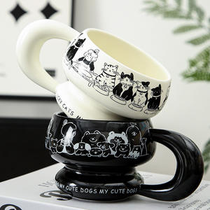 Taza de Cerámica Creativa para Café y Té, Taza de Agua Duradera para el Hogar, para Parejas - Product Image 2