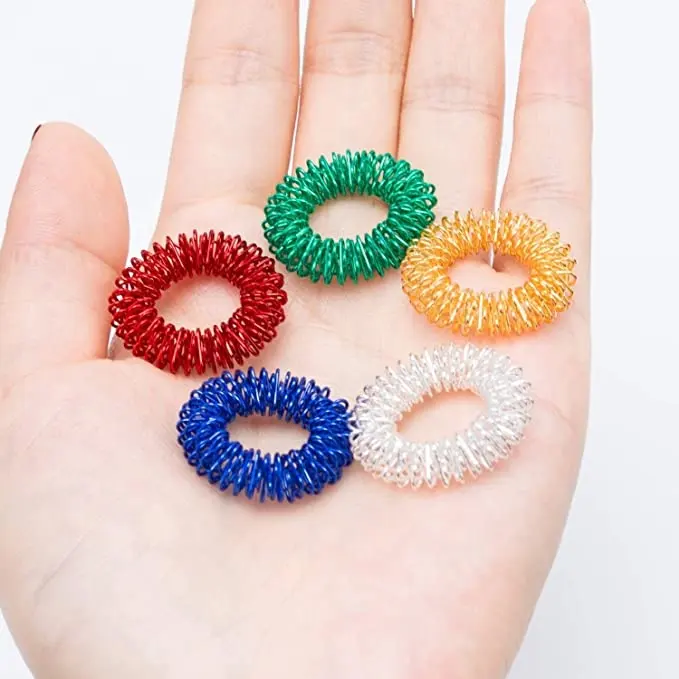 Sensory Rings Snaper Click Zappeln Spielzeug Finger Sensory Small Quiet Metal Anti stress Finger Ringe Schreibtischs piele