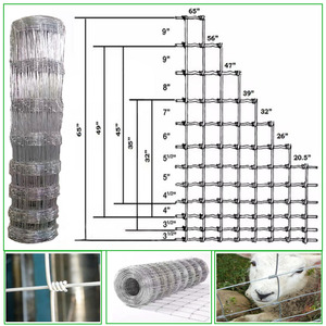 Thời tiết hươu hàng rào khoảng cách dọc 6 "màu vàng PVC lớp phủ điều chỉnh lưới cho động vật hoang dã loại trừ và trang trại ứng dụng - Product Image 4
