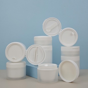 Skin Care Package 100g PP Screw Top <b>Cap</b> Cream Jar 50g Facial Body <b>Scrub</b> Toner Eye Cream Cotton Pads Container - Product Image 3